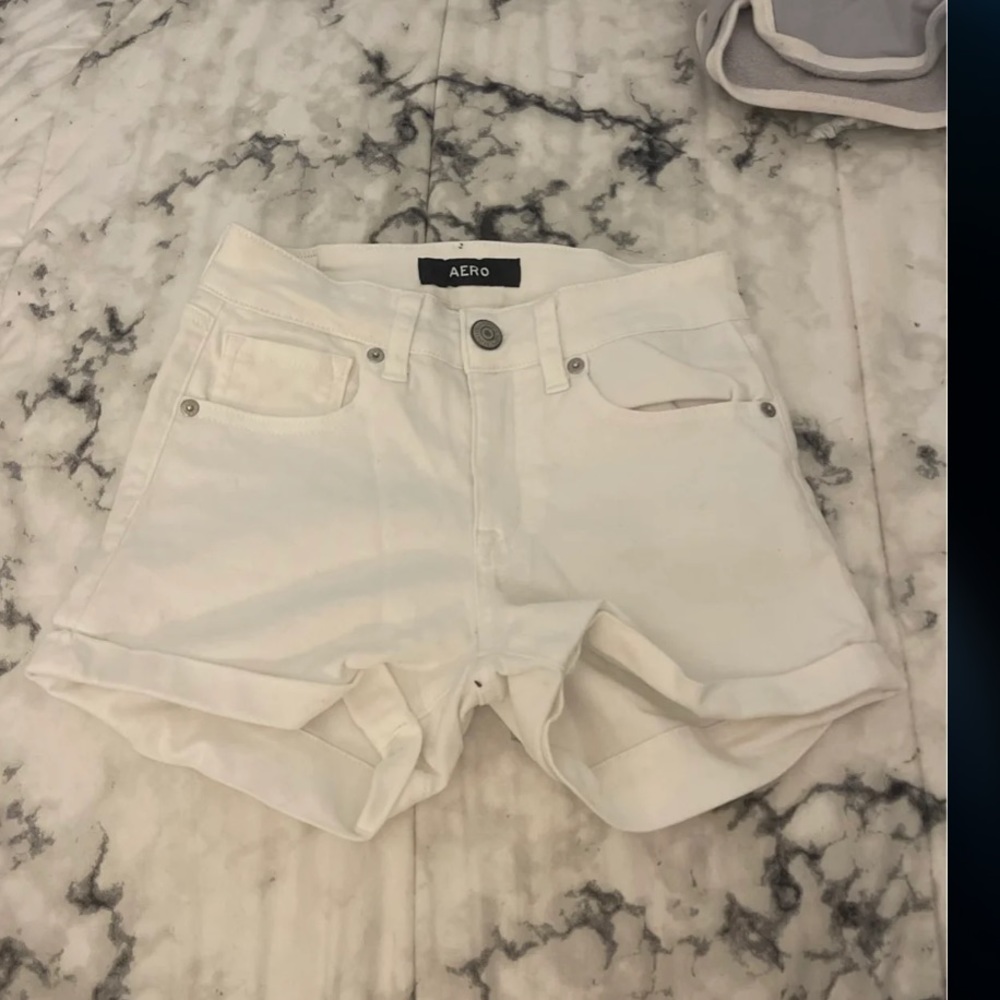 Aeropostale white jean shorts
